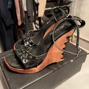 Steve Madden black with espadrille heel. Size 8